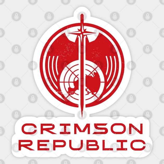 Crimson Republic Sticker by BadCatDesigns